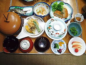 民宿あべの食事