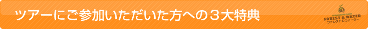 ツアーにご参加いただいた方への3大特典